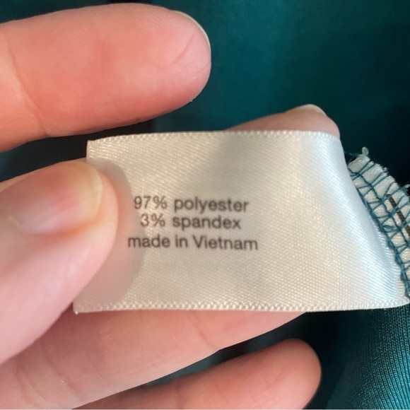 Lane Bryant Women’s Midi Dress Size 20 Green Ruched Waist 3/4 Sleeve Pull Over - Picture 8 of 14